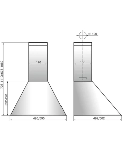 Купить Вытяжка каминная Elikor Эпсилон 60П-430-П3Л,  топленое молоко/золотистый,  ползунковое упр  в E-mobi