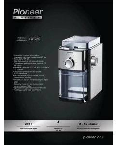 Купить Кофемолка Pioneer CG250 серебристый  в E-mobi