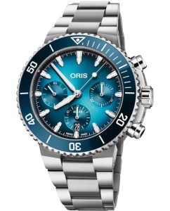 Купить Швейцарские механические наручные часы Oris 01-771-7793-4155-07-8-23-01PEB с хронографом в E-mobi