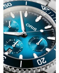 Купить Швейцарские механические наручные часы Oris 01-771-7793-4155-07-8-23-01PEB с хронографом  в E-mobi