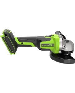 Купить Угловая шлифовальная машина аккумуляторная GreenWorks AG590, 24V, б/щет, 125 мм, 8500 об/мин, Anti-Kickback,1х4Ач, ЗУ, коробка 3201007VUB в E-mobi