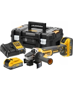 Купить Аккумуляторная угловая шлифмашина Dewalt DCG405S2T, 18 В, 125 мм, 9000 об/мин, с 2 АКБ 3.5 Ач и ЗУ, в кейсе TSTAK DCG405S2T-QW в E-mobi