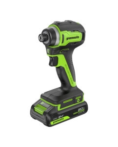 Купить Винтоверт ударный аккумулятор GreenWorks ID3170, 24V, б/щет, 0-3200об/мин, 4000 уд/мин, HEX 1/4, 170Нм,2х2Ач, ЗУ, коробка (3804907VUС) 3804907VUC  в E-mobi