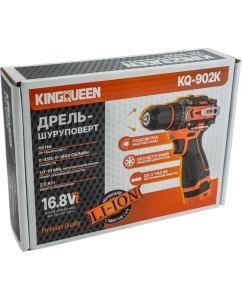 Купить Шуруповерт бесщеточный ударный KINGQUEEN 16.8В, патрон 10мм, 1 АКБ KQ-902K  в E-mobi