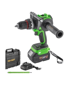 Купить Шуруповерт аккумуляторный Procraft PA18ProBL 20В 180Нм (АКБ 4Ач+ЗУ+Кейс) PA18ProBL-1B-c в E-mobi