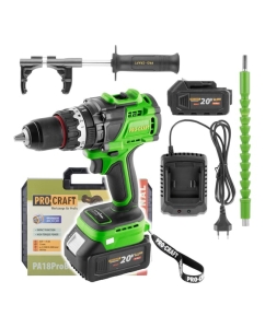 Купить Шуруповерт аккумуляторный Procraft PA18ProBL 20В 180Нм (АКБ 4Ач+ЗУ+Кейс) PA18ProBL-1B-c  в E-mobi