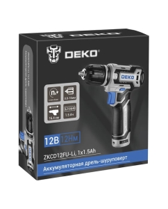 Купить Аккумуляторная дрель-шуруповерт DEKO ZKCD12FU-Li, 12В, 1x1.5Ач 063-4141  в E-mobi