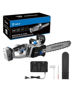 Купить Цепная аккумуляторная бесщеточная пила DEKO DKCHS 40 PRO, 16, 2x20В, 2x4.0 Ач, двойное з/у 083-2002 в E-mobi