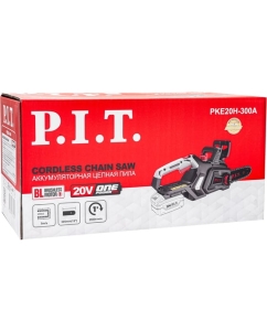 Купить Пила цепная аккумуляторная P.I.T. бесщёточная SOLO (20В, 12/300мм, 2600 об/мин, ск. цепи 5м/с) PKE20H-300A в E-mobi
