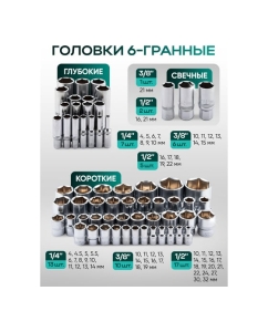 Купить Набор инструментов Rockforce 172 предмета 1/4 3/8 1/2 6гр RF LIGHT-41723-5(63701)  в E-mobi