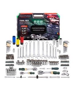 Купить Набор инструментов Rockforce 222 предмета 1/4, 3/8, 1/2 RF-42222-5(63437) в E-mobi