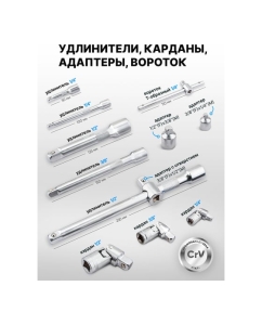 Купить Набор инструментов Forsage 172 предмета, 1/4, 3/8, 1/2, 6граней F LIGHT-41723-5(63702)  в E-mobi