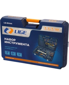 Купить Набор инструмента LIGE 1/2&amp;1/4&amp;3/8 6-гранный 144пр., в кейсе LG-S1144 270645  в E-mobi
