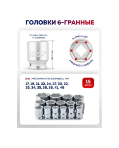 Купить Набор инструментов YATAFORCE 21 предмет 3/4 (6гр.) YF-6212-5(64165)  в E-mobi