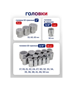 Купить Набор инструментов YATAFORCE 26 предметов 3/4 (12гр.) YF-68262-9(59585)  в E-mobi