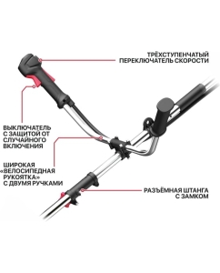Купить Аккумуляторный бесщёточный триммер P.I.T. (20В+20В, Ø255/380 мм, верхний двигатель, 2акб4Ач,ЗУ) PTR20H-380B/1  в E-mobi
