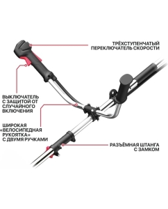 Купить Аккумуляторный бесщёточный триммер P.I.T. (20В+2 0В, Ø 255/380 мм, нижний двигатель, 2акб4Ач,ЗУ) PTR20H-380A/1  в E-mobi