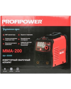 Купить Сварочный инвертор Profipower с большом цифровом дисплеем MMA-200 IGBT (140-240В,200A) E0300  в E-mobi