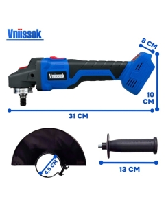 Купить УШМ Аккумуляторная бесщеточная Vniissok V0020 18B, 2шт Li-ion, 4.0Ач, 125 мм, 0-9000 об/мин, З/У, в кейсе  в E-mobi