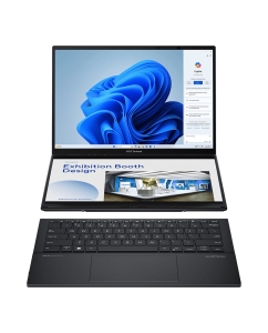 Купить Ноутбук Asus ZenBook Duo UX8406CA-QL460X (90NB14X1-M00UA0-Win11P) Core Ultra 7 255H 16Gb SSD512Gb Intel Arc 140T 14" OLED Touch WUXGA dk.grey WiFi  в E-mobi