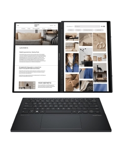 Купить Ноутбук Asus ZenBook Duo UX8406CA-QL460X (90NB14X1-M00UA0-Win11P) Core Ultra 7 255H 16Gb SSD512Gb Intel Arc 140T 14" OLED Touch WUXGA dk.grey WiFi  в E-mobi