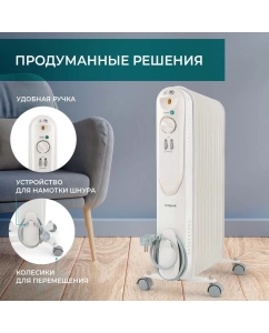 Купить Масляный радиатор Timberk Compact TOR 21.2211 SLX белый  в E-mobi