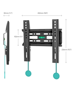 Купить Кронштейн для телевизора 17"-43" ONKRON FM1 фиксированный, чёрный  в E-mobi
