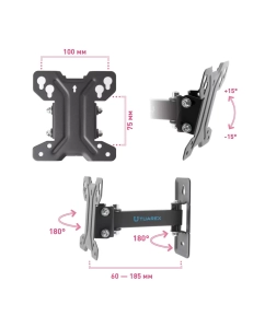 Купить Кронштейн для телевизора настенный наклонно-поворотный Tuarex ALTA-108 10"-27" до 20 кг  в E-mobi