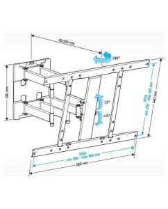 Купить Кронштейн для телевизора Holder LCD-SU6602 Black  в E-mobi