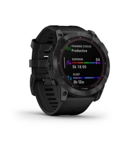 Купить Часы Garmin Fenix 7X Solar титановый серый с черным ремешком  в E-mobi