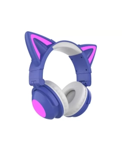 Купить Наушники Qumo Party Cat Mini ВТ 0050 Purple-Light Blue 34913 в E-mobi