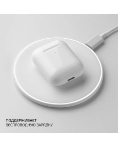 Купить Беспроводные наушники Deppa  с микрофоном Air Light, TWS, BT 5.1, 250 мАч, QI, белый/44165  в E-mobi