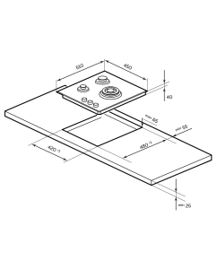 Купить Встраиваемая варочная панель газовая LEX GVG 433 BBL черный  в E-mobi