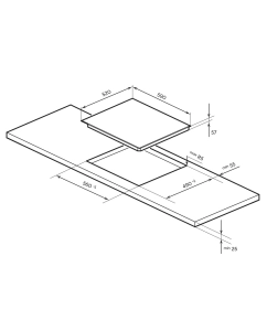 Купить Встраиваемая варочная панель индукционная LEX EVI 641A BL черный  в E-mobi