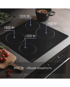 Купить Встраиваемая варочная панель электрическая Zigmund & Shtain CN 42.6 B черный  в E-mobi