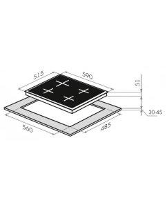 Купить Встраиваемая варочная панель газовая HOMSair HGS646S серебристый  в E-mobi