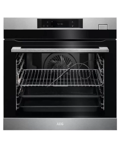 Купить Встраиваемый электрический духовой шкаф AEG BSK788380M серебристый, черный в E-mobi