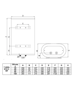 Купить Водонагреватель накопительный Timberk T-WSS100-N72-V-WF 100л  в E-mobi