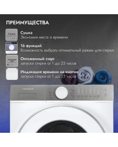 Купить Стиральная машина DELVENTO VMS702 белый  в E-mobi