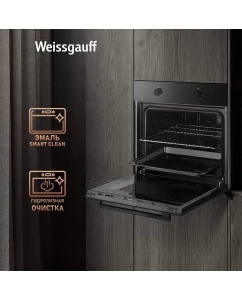 Купить Встраиваемый электрический духовой шкаф Weissgauff EOM 108 PDB черный  в E-mobi