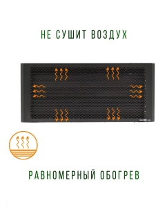Купить Инфракрасный обогреватель Теплофон ЭРГУС IR 2.0/220, 2000 Вт, 20-30 м2, настенный, черный  в E-mobi
