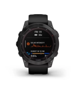Купить Смарт-часы GARMIN Fenix 7 Sapphire Solar титановый серый DLC с чер.ремешком (010-02540-21)  в E-mobi