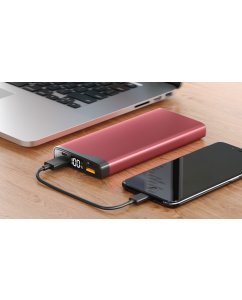 Купить Внешний аккумулятор Olmio QL-10 PD 10000 мА/ч красный (043984)-  в E-mobi