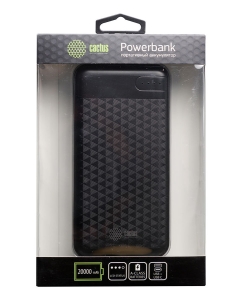 Купить Внешний аккумулятор CACTUS CS-PBFSET-20000, 20000mAh, Black  в E-mobi