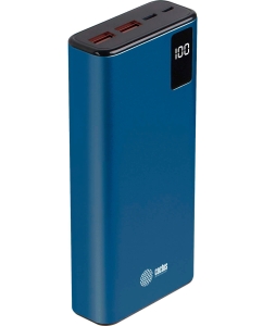 Купить Мобильный аккумулятор Cactus CS-PBFSYT-20000 20000mAh 3A 2xUSB, голубой в E-mobi