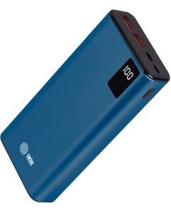 Купить Мобильный аккумулятор Cactus CS-PBFSYT-20000 20000mAh 3A 2xUSB, голубой  в E-mobi