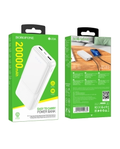 Купить Внешний аккумулятор Borofone BJ33A 20000 мА/ч для мобильных устройств, белый (BJ33A White)  в E-mobi