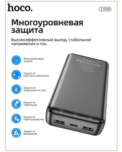 Купить Внешний аккумулятор Hoco J100A 20000 мА/ч для ноутбука, черный  в E-mobi