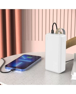 Купить Внешний аккумулятор Hoco J87B 30000 мА/ч для мобильных устройств, белый (04294)  в E-mobi