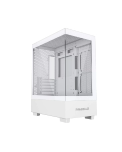 Купить Корпус компьютерный Powercase Vision Micro M Tempered Glass White CVMMW-L0 в E-mobi